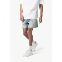 Men's Cut Off Denim Shorts - Blue - View 5