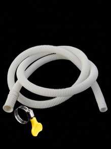 1pc FlexiHose Multi-Functional Faucet Extension Tube With Clamp, Easy Installation, Interlocking Head & Tail Design, Plastic Material For Garden, Bathroom, Kitchen - Solves Short Faucet And Drain Pipe Issues, Sink, Air Conditioning, Washing Machine, Drain Pipe, Faucet Extension, Interlocking, Perfect Solution