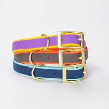 New Adjustable Two-Tone Pet Collar, Convenient For Owner's Leash Control. Made Of Durable Plastic Material With Water-Resistant And Wear-Resistant Properties, Suitable For Pet Daily Activities. - Blue - View 9