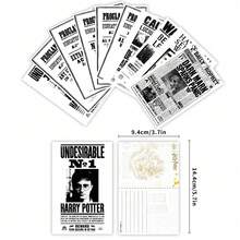 Set de 10 Postales de Harry Potter, personajes famosos de la película en blanco y negro y color mezclado, tarjetas periféricas, tarjeta retro del Decreto de Enseñanza de Umbridge, tarjeta de mensaje con graffiti retro, fotos estéticas para adolescentes y adultos - Perfecto como decoración de pared, escritorio o accesorios de fotografía [Licencia oficial], Suministros escolares, Regreso a clases - Ver 2