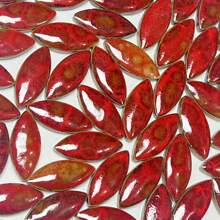 100g/200g Per Pack, Red Carved Willow Leaves, DIY Ceramic Mosaic Tiles, Indoor Wall Decor And Craft Making Materials For Walls, Frames, Coasters, Door Frames, Furniture, DIY Handicrafts, Graduation Project Designs