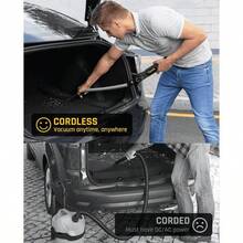 Slim Apex Cordless Car Vacuum High Power, 12000Pa/30AW, RobustClean Mini Vacuum With Flexible Hose And Pet Brush, 2H Fast Charge, Portable Vacuum For Car Interior Home Cleaning Springtok - V8 APEX(19000PA High Power, 4 In 1) - View 3