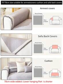 1 件通用沙发垫套,现代波西米亚风格,防尘,防滑,保护沙发座椅,可机洗,温暖,防褪色,宠物友好,适合卧室、办公室、客厅、L 型沙发和 1/2/3/4 座 - 灰色 - 查看 17