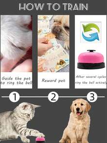 1pc Random Color Pet Training Bell, Cat/Dog Calling Bell - White - View 4