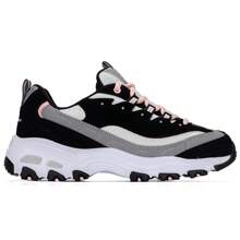Skechers D'LITES 1.0 Leisure Shoes Panda Print Lightweight Shock Absorbing Women's Outdoor Commute Sneakers, Suggest Ordering 1/2 Size Down For 37 And Above