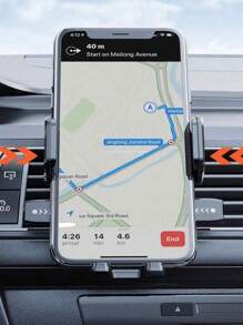 Suporte de telefone para saída de ar de carro, 1 peça, suporte de navegação ajustável com ventosa de trava automática, compatível com iPhone, Android, presente de aniversário, família, amigos para o verão, suporte de telefone para saída de ar, acessórios para carro, suporte de telefone para carro