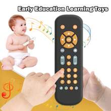 1 Pc Baby Remote Control Toys Are Suitable For Babies Over 6 Months Old, With Music, TV Remote Control Toys, And Children's Remote Control Toys. Children's Realistic Game Remote Control, Realistic Lighting And Sound - In English, French, And Spanish, Suitable For Baby Play - Does Not Contain Bisphenol A (Four Styles For You To Choose From)