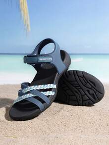 Womens Sandals Light Weight Hiking Sandals For Women Comfortable Athletic Quick-Drying Walking Hiking Water Sandals - Màu xanh lam - Xem 2