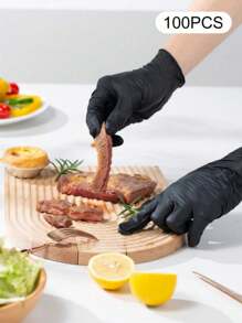 20/50/100-Piece Black Disposable Nitrile Gloves For Painting.Crafts,Cleaning & FoodHandling, Beauty & Nail Care -HomeCleaning Essentials(No Box)