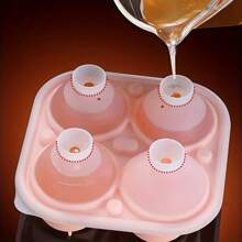 1pc Pink Mini Rose Ice Tray Ice Ball Silicone Mold, DIY Ice Cream Mold, Suitable For Summer Home Kitchen