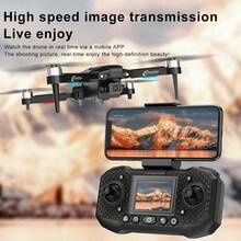 AXNEN F205迷你无人机，配备双摄像头、带屏幕遥控器、无刷电机FPV四轴飞行器遥控飞机玩具，适合初学者 - 彩色 - 查看 6