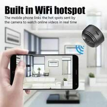 Mini telecamera di sorveglianza registratore vocale video CCTV con app, telecamera nascosta senza fili