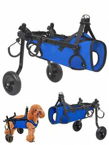 1 件套狗轮椅安全带套装，可调节行动辅助器，适用于残疾宠物后腿，适合贵宾犬、泰迪等小型宠物，适合体重 2-9 公斤的后肢残疾宠物、瘫痪的老年犬、受伤康复