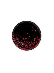 Juego de 10 piezas/20 piezas de platos de fiesta negros y rojos, suministros para fiesta, platos de cumpleaños con puntos rojos sobre negro, decoraciones de mesa para fiestas de cumpleaños, baby shower, bodas y aniversarios - Multicolor - Ver 6