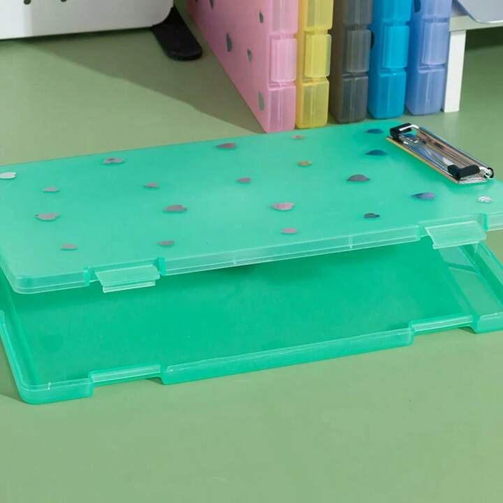 2-in-1 A4ファイルボックスフォルダー、大容量プラスチックPP