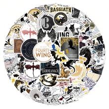 100 PCS Fourth Wing Stickers Waterproof Dragon Rider Stickers For Water Bottle Laptop Ipad Phone Skateboard Luggage Helmet, Large Vinyl Stickers For Adults Teens Dragon Book Lovers, Car Decals,School Supplies,Back To School