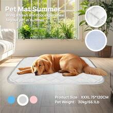 1 件可洗狗冷却垫冰丝冷却垫适用于狗宠物自冷却垫毯狗冷却垫适用于室内和室外汽车座椅凉爽宠物冰垫，透气冰丝垫适用于大中小型宠物。