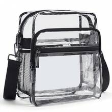 Clear Bag For Women, Clear Crossbody Fanny Pack Stadium Approved, Small Clear Purse For Concerts Festival, Stadium Approved 10.7x 4.5 X 11.5 Clear Transparent Purse Bag For Concerts Sports Events Festivals,Clear Bag Concert,Mother's Day Gift - 黑色 - 查看 8