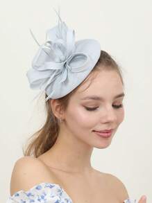 1pc Women's Exaggerate Straw Fascinators Headband Hat Clip Wedding Hair Accessories Flower Artificial Feathers Fascinator Hat Kentucky Derby Hat Hairband For Cocktail Tea Party Hat Mini Hats Tiny Hats Mini Top Hat Mini Cap, Gifts, Classy, Festival Outfits, Rave Accessories