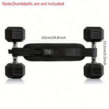 1pc Black Hip Thrusting Belt Dumbbell Hip Push Portable Weight Training Belt Hip Fitness Men's And Women's Sports Dynamic Auxiliary Belt Comfortable Weighted Training Aid - Black - View 6