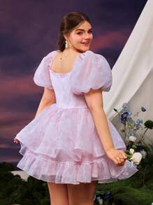 Faeriesty Abito da principessa romantico per la primavera/estate di Faeriesty con gonna in tulle arricciata - perfetto per appuntamenti in giardino, picnic e eventi estivi