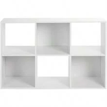 PACHIRA E-Commerce Wooden Storage Cubes Bookcase Unit Shelf, Closet Cabinet, DVD Rack Bookshelf File Organizer Rack, 6-Cube, White - 6White-us-n - View 8