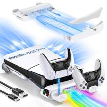 Multifunktionaler Lade- und Kühlständer für Slim/Pro, kompatibel mit Konsole, Disc & Digital Versionen sowie Elite Controller