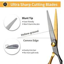 Bộ 1/7/9 chiếc kéo cắt tóc chuyên nghiệp 6 inch, kéo tỉa tóc, kéo cạo tóc dùng cho salon, tiệm cắt tóc và gia đình, thép Nhật Bản, kéo cắt tóc chuyên nghiệp 6 inch, kéo tỉa tóc, dụng cụ tạo kiểu tóc. - Nhiều màu - Xem 8