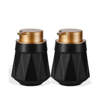 Set dos dispensadores baño cerámica jabón loción manos accesorios elegante presentación moderna resistente fácil recarga diseño decorativo multiusos ideal tocador baño hogar funcionalidad máxima material premium protección higiene organización limpieza