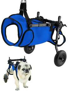1 件套狗轮椅安全带套装，可调节行动辅助器，适用于残疾宠物后腿，适合贵宾犬、泰迪等小型宠物，适合体重 2-9 公斤的后肢残疾宠物、瘫痪的老年犬、受伤康复