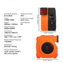 Inflatable Blower, 1100W, 1.5 & 1.7 HP Bounce House Blower, Pump Commercial Air Blower For Inflatables, 3100 RPM Bouncy Castle Electric Fan For Bounce House, Waterslides, Tested To UL Standards