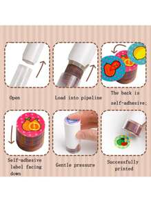 1 Set Of 200 Pcs Cute Cartoon Stamp Stickers, For Magic Sealing And DIY Decoration, Perfect For Rewards And Decoration,School Supplies,Back To School