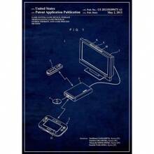 1 peça/3 peças pôsteres de artes de parede, projeto de controle de jogo vintage, patente, pôster de jogo legal, pintura em tela, arte de parede, adequada para sala de estar, decoração de sala de jogos familiar, sem moldura/emoldurada