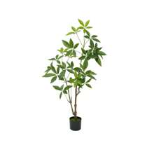Árbol artificial para uso en interiores, plantas artificiales altas en macetas, plantas artificiales grandes con ramas de follaje realistas, plantas de Aralia artificiales en macetas para decoración en la sala de estar, la oficina o el hogar.