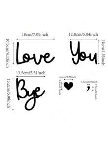 3-Piece "Farewell I Love You" Boho Vintage Style Wooden Sign Set - Reusable Home Decor Wall Art To Express Love And Warmth For Family And Loved Ones - Black - View 8