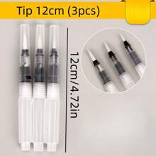 3/6 stuks aquarelpenselen, nylon punt, wateroplosbare kalligrafie oefenpennen voor reisverslagen, kunstcadeaus aquarel, waterpen, verfkwasten, kalligrafiepenseel, verfmarker, kunstsets voor kinderen, aquarelpen, verf voor kinderen, terug naar school
