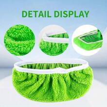 8-Piece Durable Green Polyester Mop Replacement Pad - Highly Absorbent Washable Reusable Cloth Pad, Suitable For Wet/Dry Cleaning, Elastic Band Design Suitable For Most Mops, High-Quality Household Cleaning Products