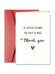 1/2/5/10 Stück einfache Dankeskarte mit Umschlag, witzige Dankeskarte für Männer und Frauen, Dankeskarte als Geschenk für Lehrer, Chef, eine kleine Karte um ein großes Dankeschön zu sagen