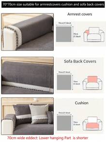 1pc Universal 4 Season Sofa Seat Cushion Cover, Modern Simple Dust-Proof Anti-Slip Snug-Fit Sofa Protector, Spill-Proof, Machine Washable, Warm & Fade-Resistant, Pet-Friendly, Fits Room Corner Sofas, Bedroom, Office, Living Room