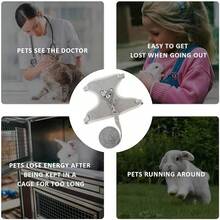 1pc Rabbit Leash, Rabbit Accessories, Harness, Small Animal Collar And Leash, Harness With Leash, Rabbit Harness, Adjustable Leash, Breathable Harness