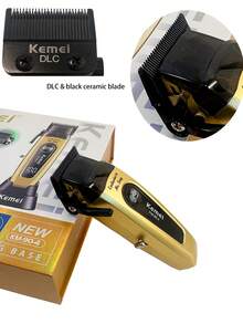Kemei New Electric Hair Clipper, Professional Hair Trimmer, Brushless Motor, Ultra High Speed 11500 RPM, DLC Blade, High Quality, Salon Or Home Use, Men's Haircut, Birthday/Father's Day Gift, KM-90-4 - 金色 - 查看 11