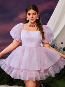 Faeriesty Abito da principessa romantico per la primavera/estate di Faeriesty con gonna in tulle arricciata - perfetto per appuntamenti in giardino, picnic e eventi estivi