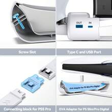Multifunktionaler Lade- und Kühlständer für Slim/Pro, kompatibel mit Konsole, Disc & Digital Versionen sowie Elite Controller