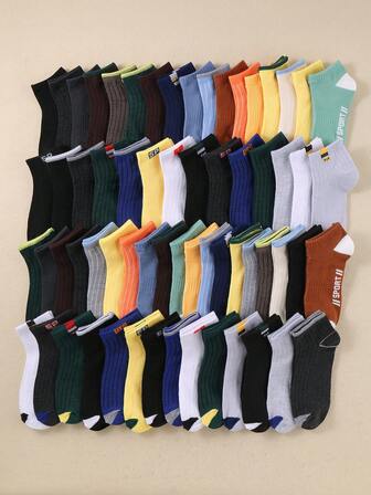 20/10 par slumpmässiga korta barnstrumpor, sportstrumpor, lämpliga för vardagsbruk, med etiketter, godisfärger, pojkar och flickor