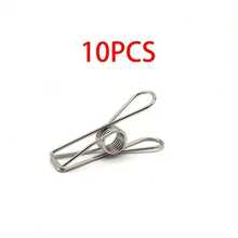 10 Multi-Color Metal Hollow Paper Clips, Suitable For Sealing Food Bags, Photo Album Clips, Socks And Underwear Clips, Multifunctional Clips. - Multicolor - View 9