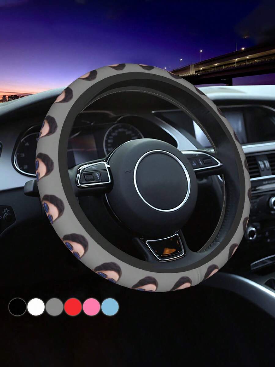 Customizable Steering Wheel Cover - Non-Slip, Multiple Color Options, Fit For SUV, Truck And Car - Perfect Gift For Family And Friends For Halloween Or Christmas - Multicolor - View 1