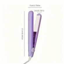 Mini Straightening Iron, Multi-Color Quick Heating Up Ceramic Plate, Bangs Clamp & Hair Curler