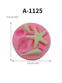 1pc Seashell Silicone Mold For DIY Baking Tools, Shell Shaped Candle/Soap/Resin Craft Mold - Pink - View 7