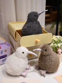 Weiches Kiwi Plüschtier - lebensechte Kiwi Stoffpuppe - weich, flauschig, süße Tierfigur, erhältlich in Kaffee/Grau/Weiß - perfektes Geschenk für Jugendliche und Erwachsene (20cm/7.8inch)