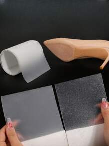 1/2pcs Non-Slip Shoe Sole Protector, Quiet Shoe Bottom Pads For Women, Anti-Slip Sticker For Gym/Workout, Transparent High Adhesive Anti-Wear Shoe Bottom Protector, Trimable Anti-Slip Mat